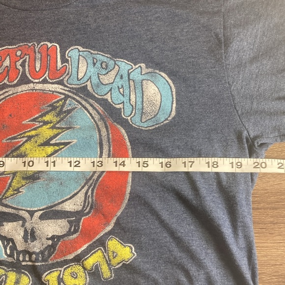 Unisex Heathered Blue Grateful Dead T Shirt Medium by Ripe Junction - Picture 5 of 7
